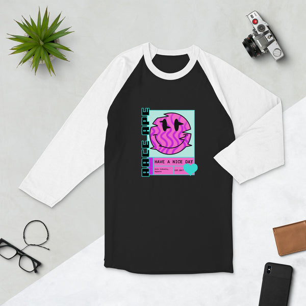 Have A Nice Day 3/4 sleeve raglan shirt