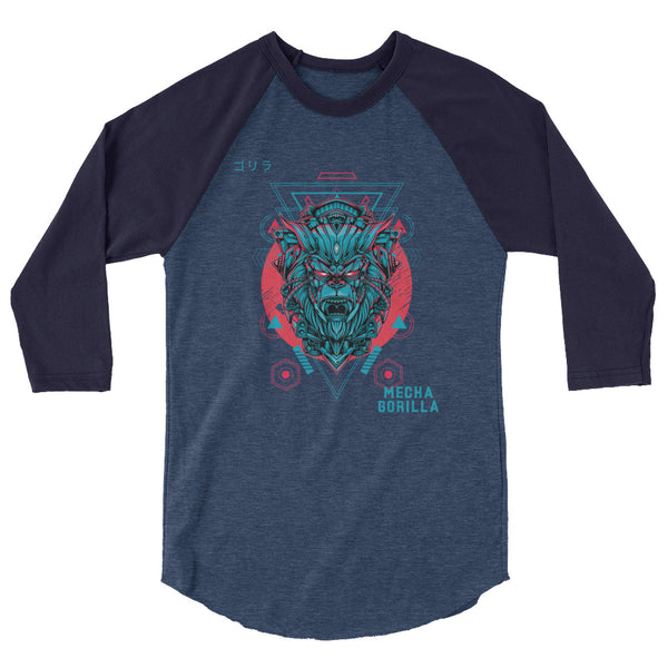 Mecha Gorilla - 3/4 sleeve raglan shirt