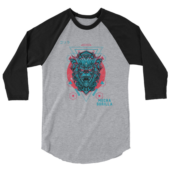 Mecha Gorilla - 3/4 sleeve raglan shirt