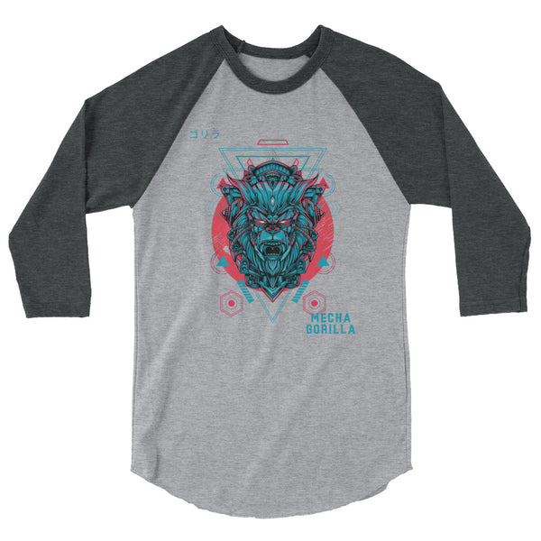 Mecha Gorilla - 3/4 sleeve raglan shirt