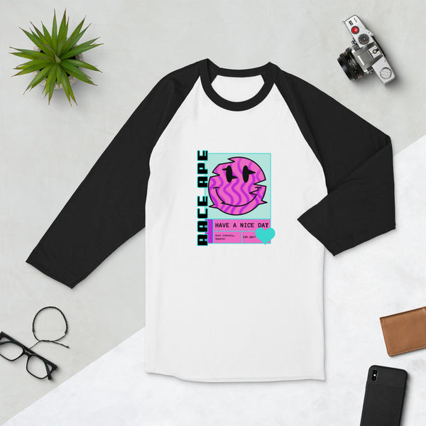 Have A Nice Day 3/4 sleeve raglan shirt